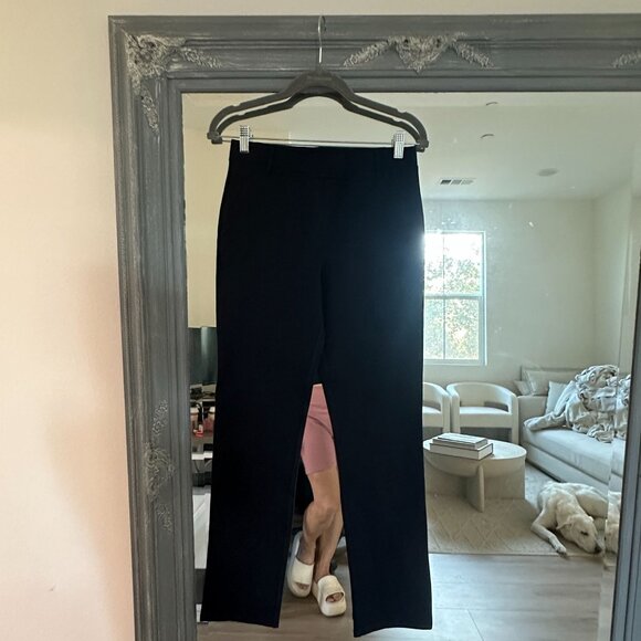 Quince Ultra-Stretch Ponte Straight Leg Pants Knit Fitted in Black Size Small - Picture 5 of 13